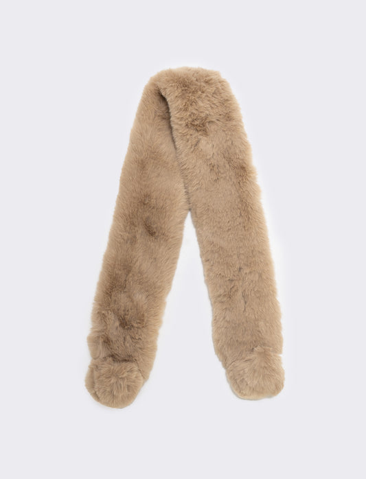 Collo in pelliccia sintetica - Beige