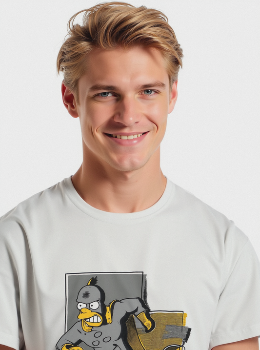 T-SHIRT STAMPA SIMPSONS - Bianco