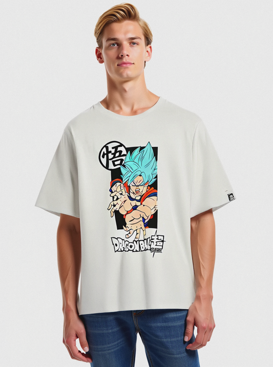 T-SHIRT STAMPA DRAGON BALL - Bianco