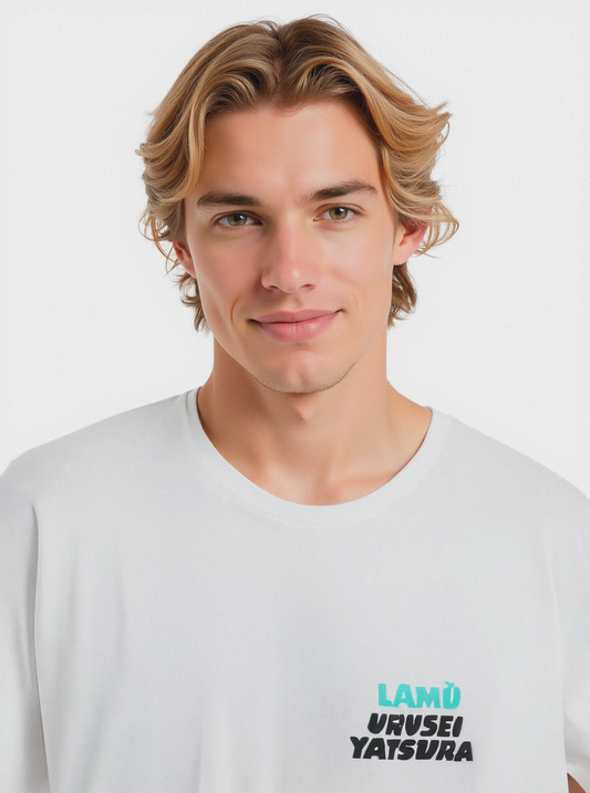 T-SHIRT STAMPA LAMU' - Bianco