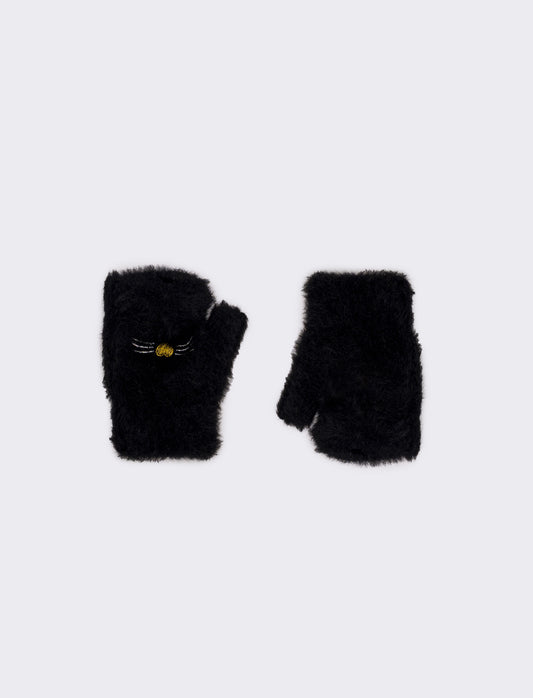 Guanti gattina bambina - Nero