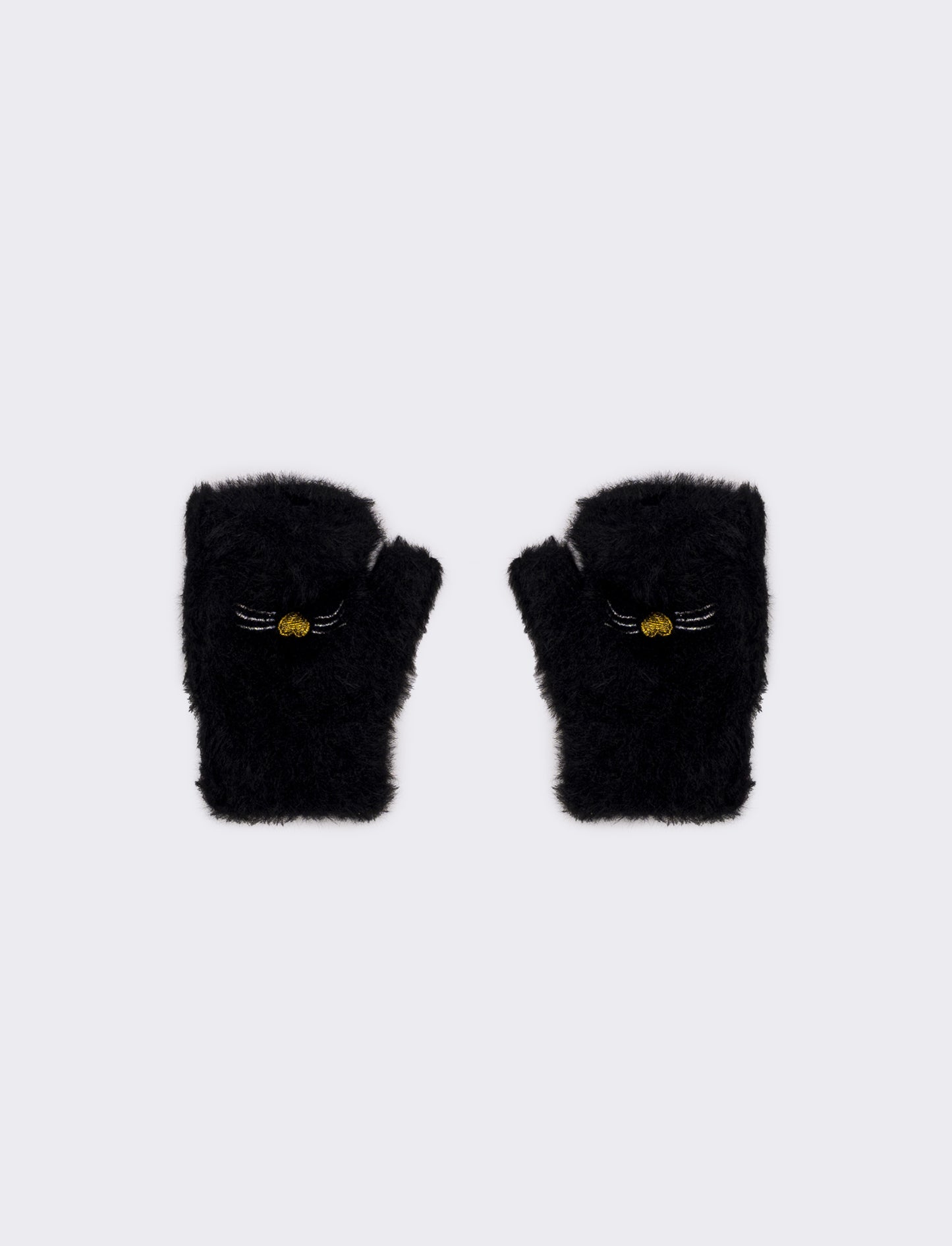 Guanti gattina bambina - Nero
