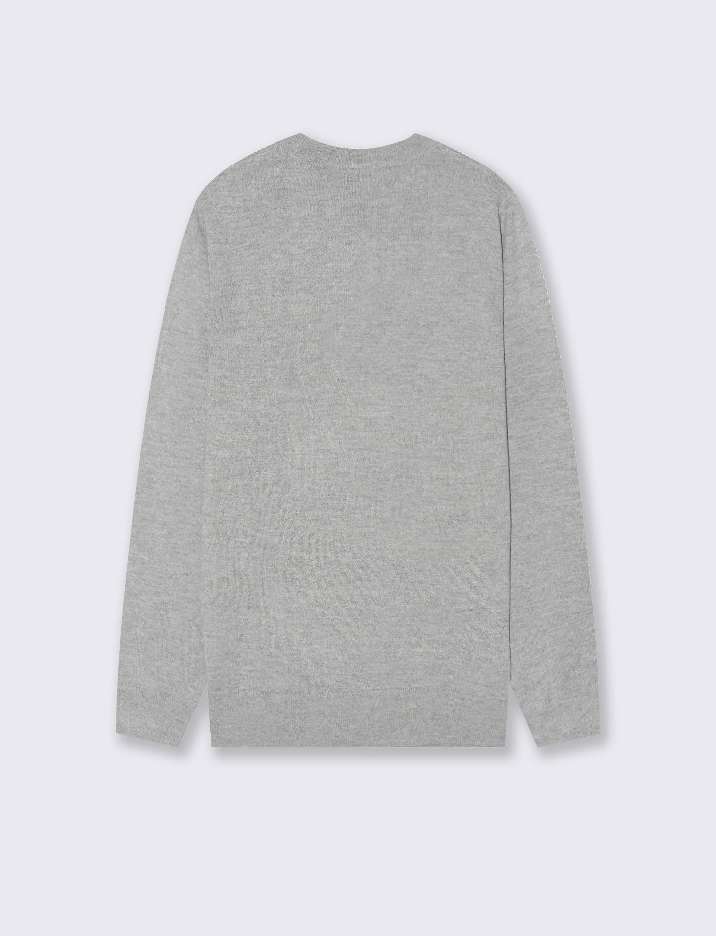 MAGLIA BASIC IN FILATO EFFETTO LANA - Grigio mel.