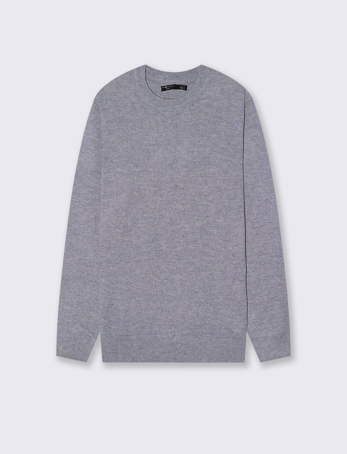 MAGLIA BASIC IN FILATO EFFETTO LANA - Grigio fango