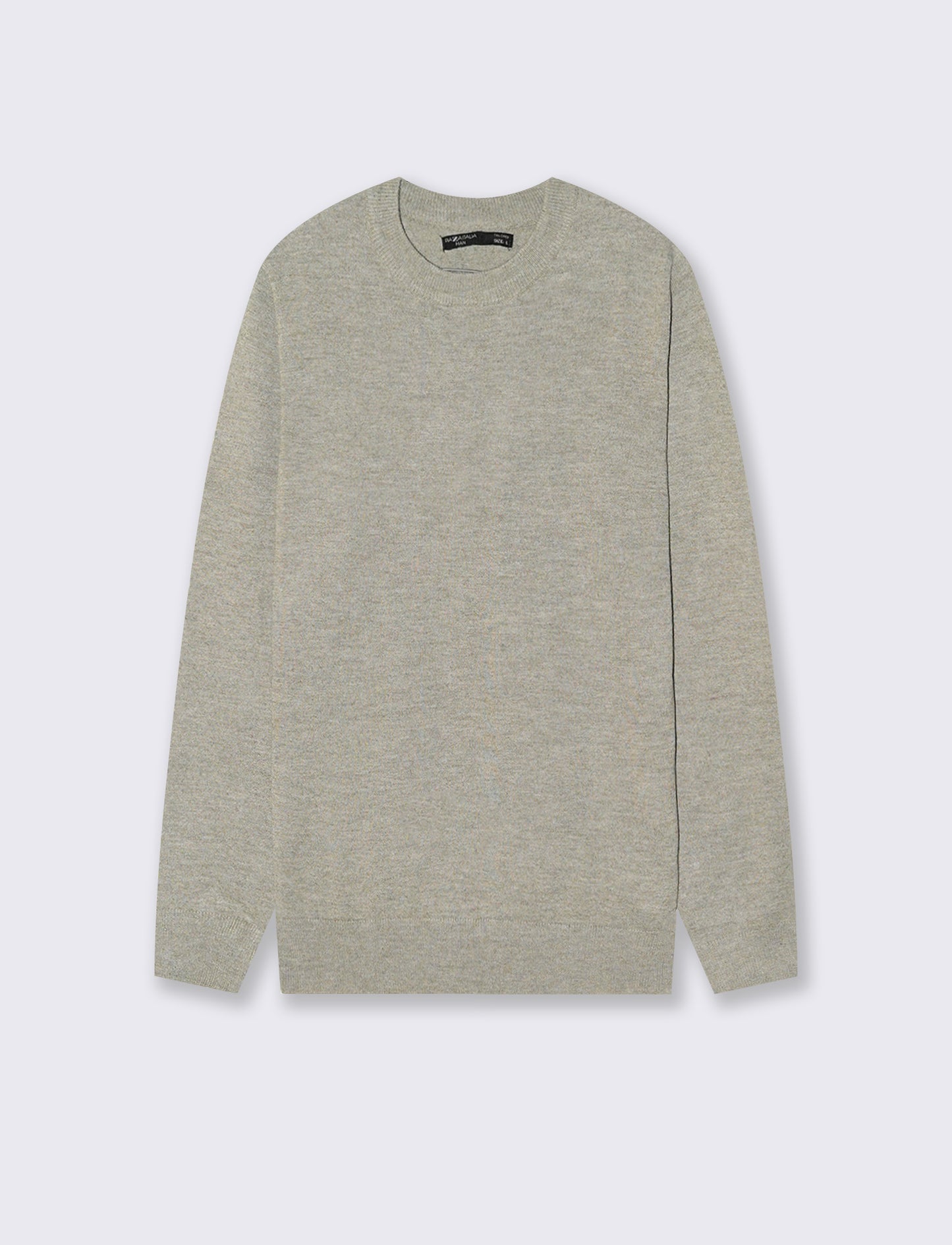 MAGLIA BASIC IN FILATO EFFETTO LANA - Verde salvia