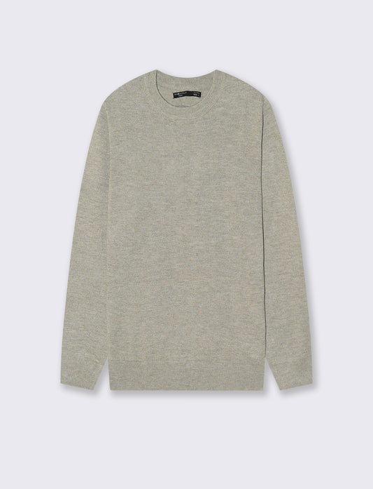 MAGLIA BASIC IN FILATO EFFETTO LANA - Verde salvia