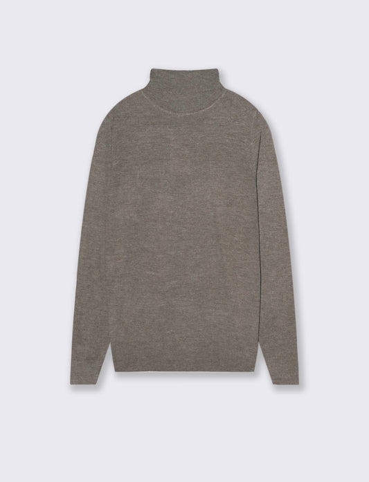 MAGLIA DOLCE VITA IN FILATO EFFETTO LANA - Grigio fango