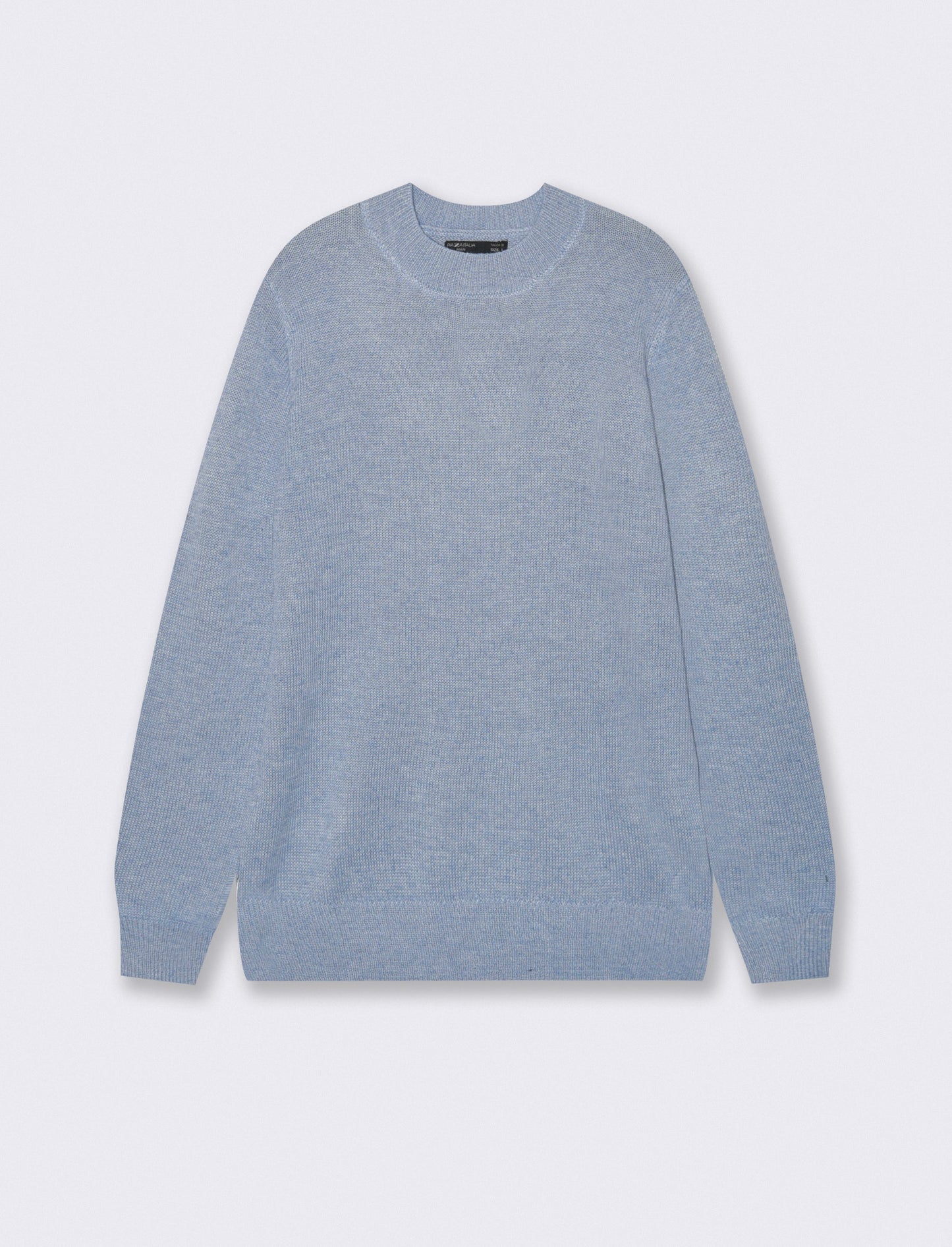 MAGLIA GIROCOLLO IN FILATO EFFETTO LANA - Azzurro