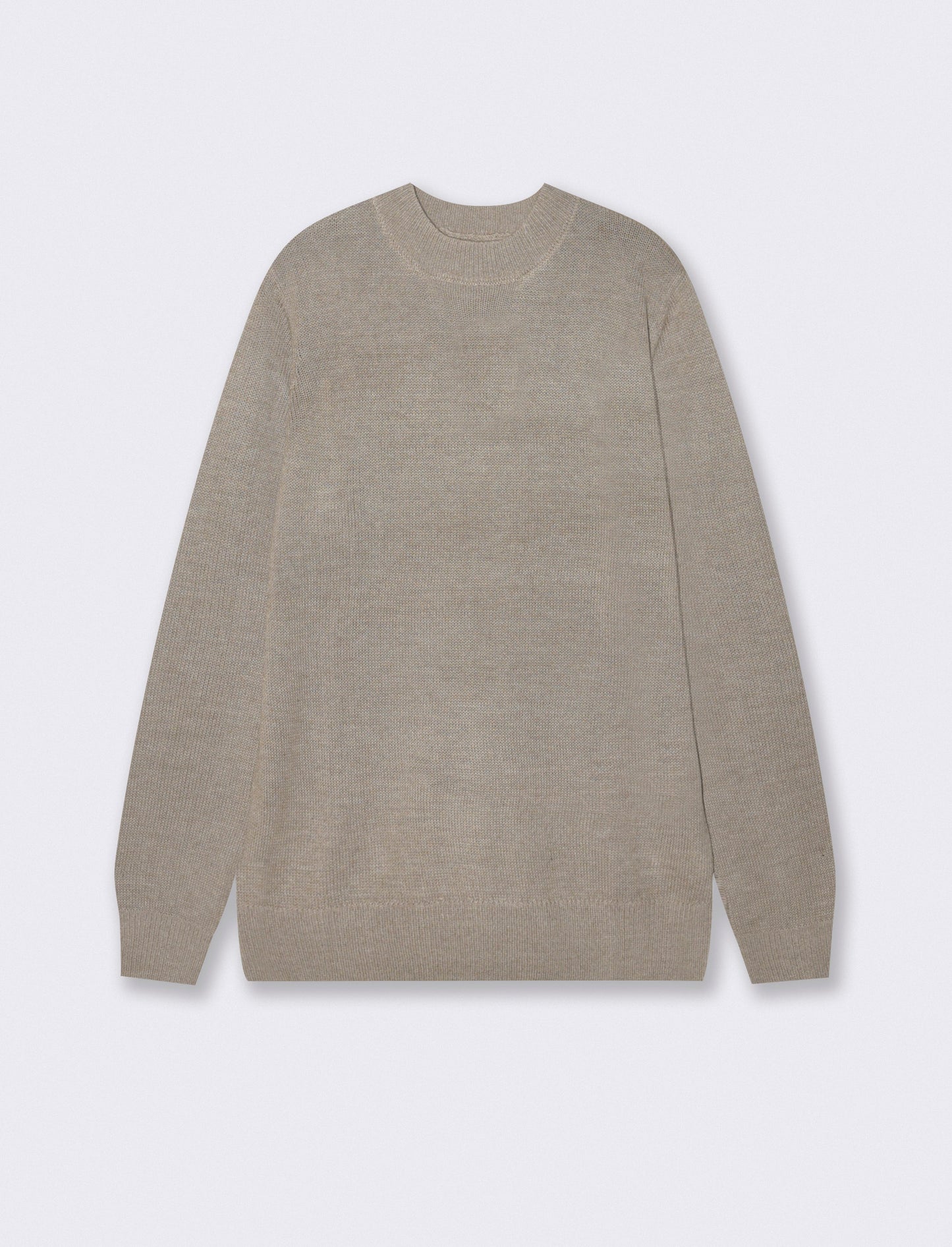 MAGLIA GIROCOLLO IN FILATO EFFETTO LANA - Beige