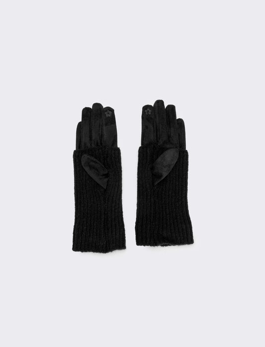 Guanto in pvc con manicotto donna - Nero