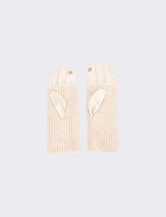 Guanto in pvc con manicotto donna - Beige