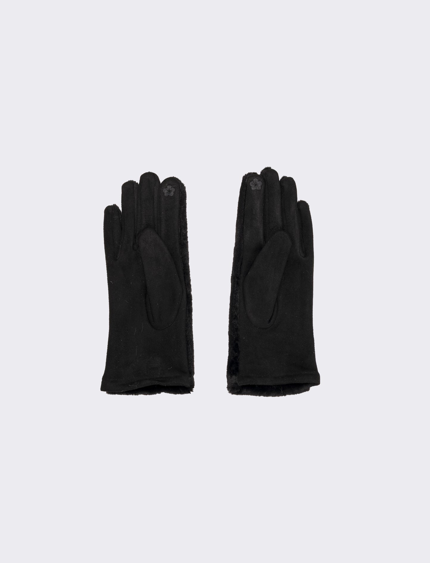 Guanti in ecopelliccia elastici - Nero