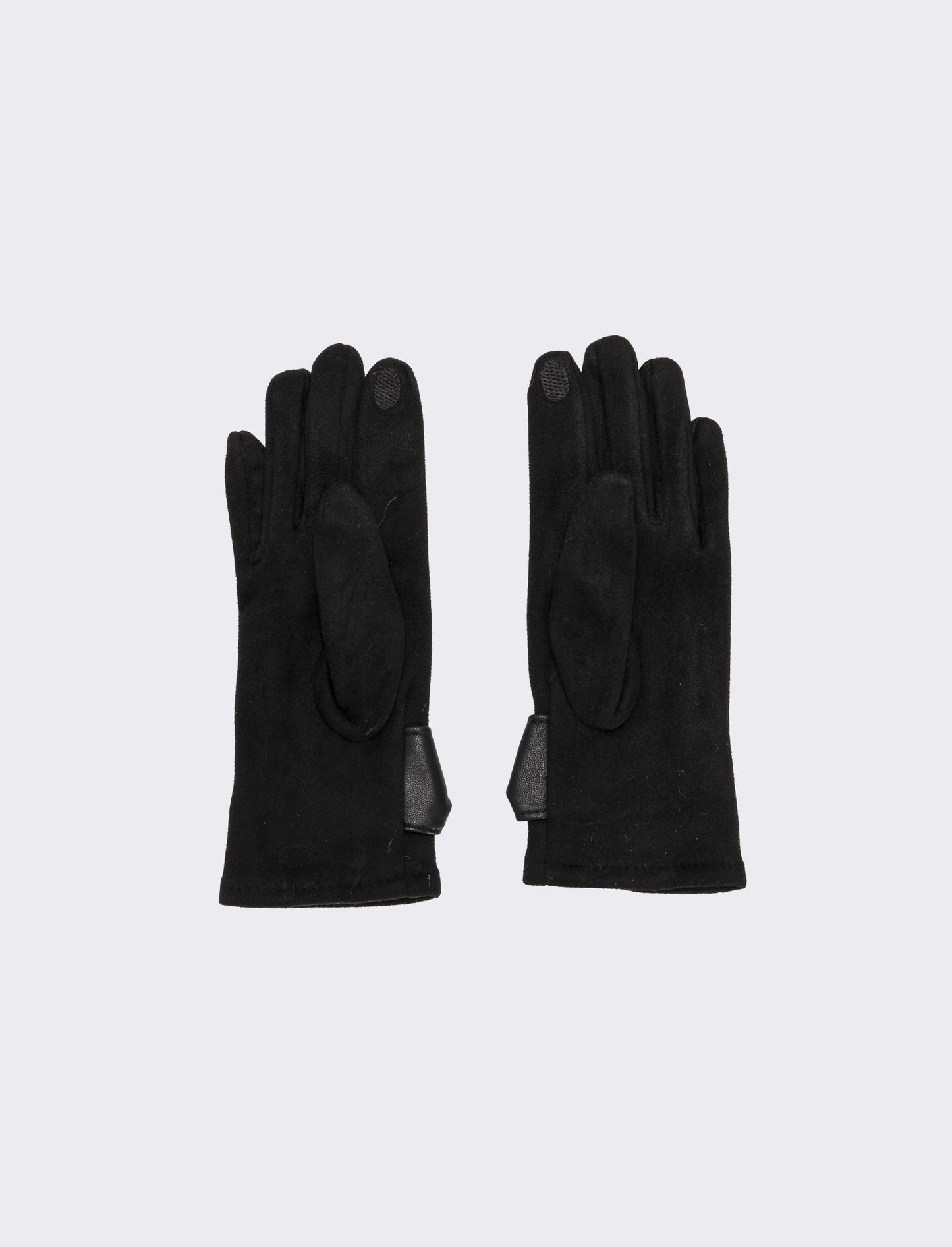 Guanti con incrocio in pvc donna - Nero