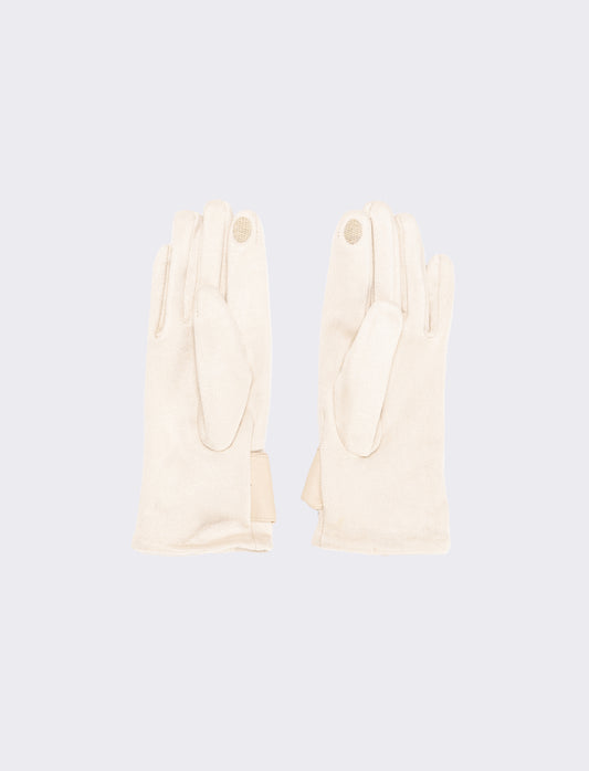 Guanti con incrocio in pvc donna - Bianco sporco