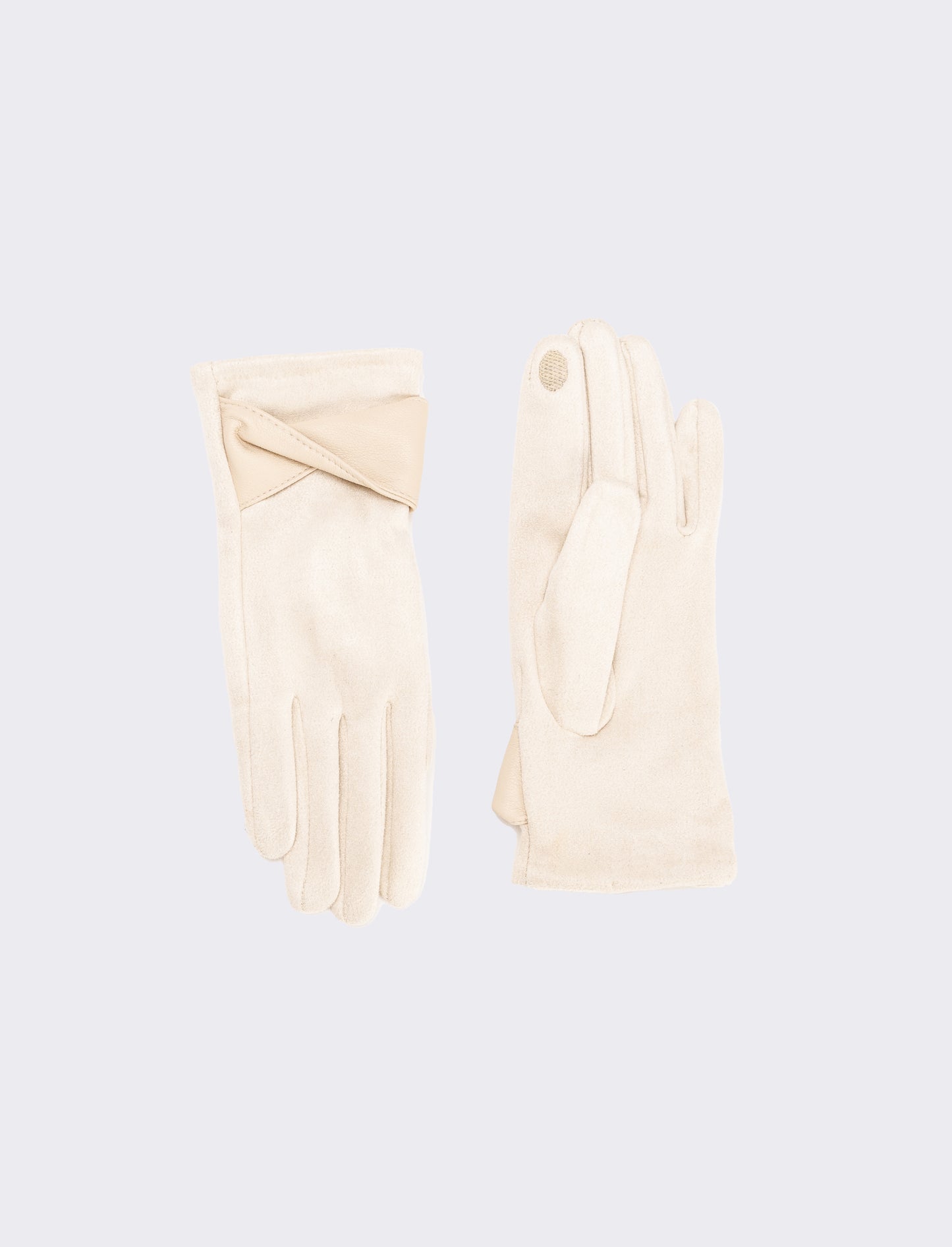 Guanti con incrocio in pvc donna - Bianco sporco