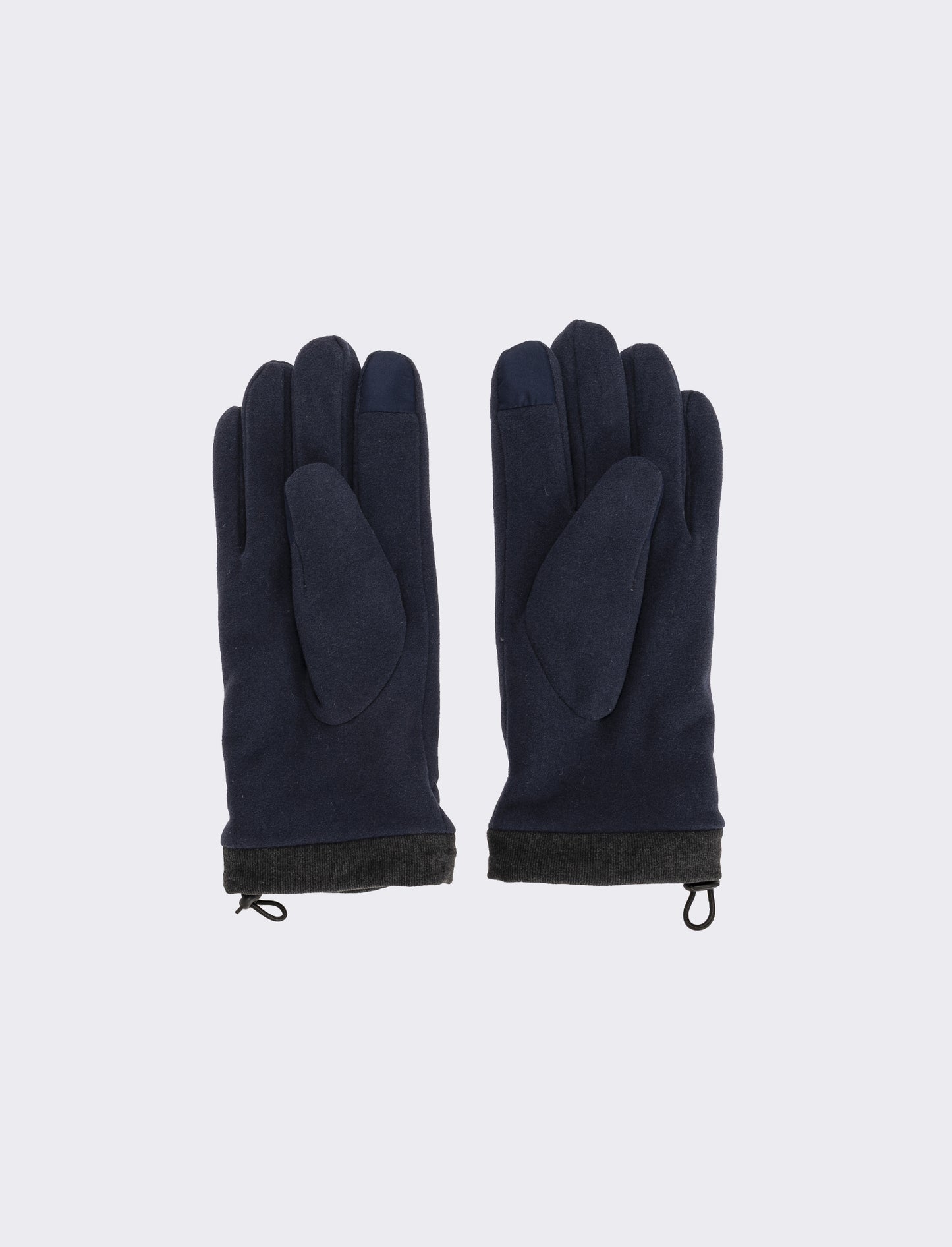 Guanti in pile con coulisse uomo - Blu