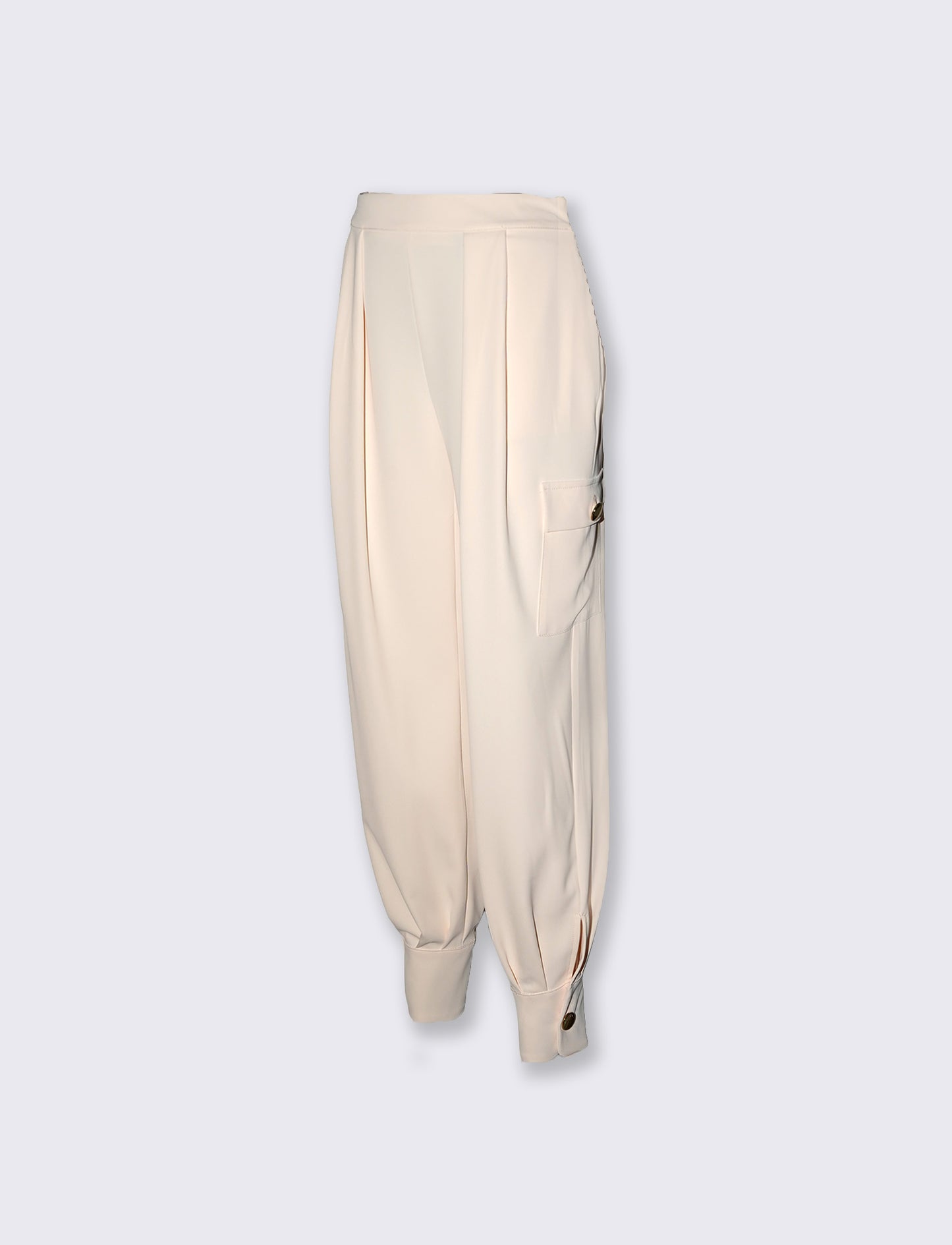 Pantaloni cargo vita alta - Bianco