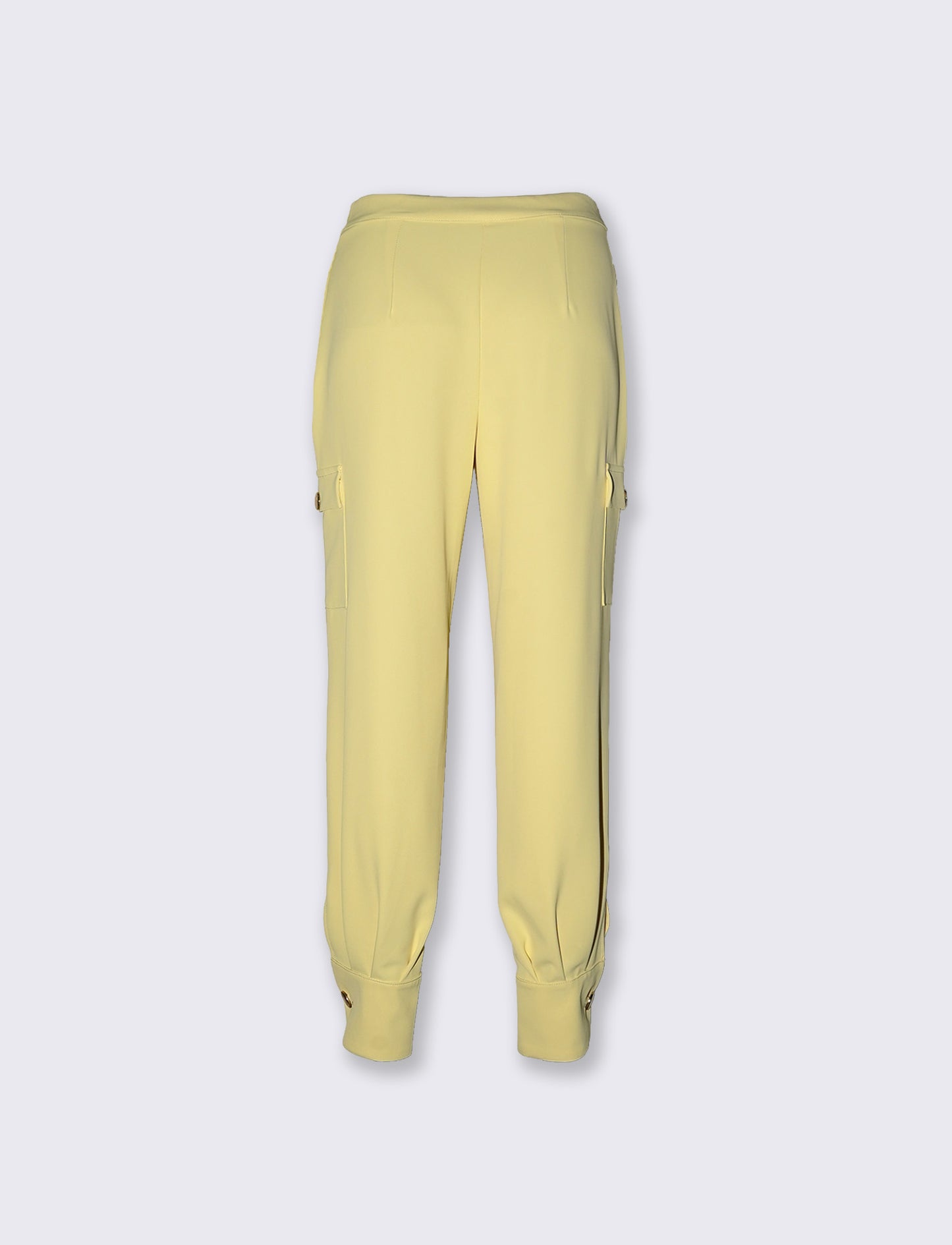 Pantaloni cargo vita alta - Giallo