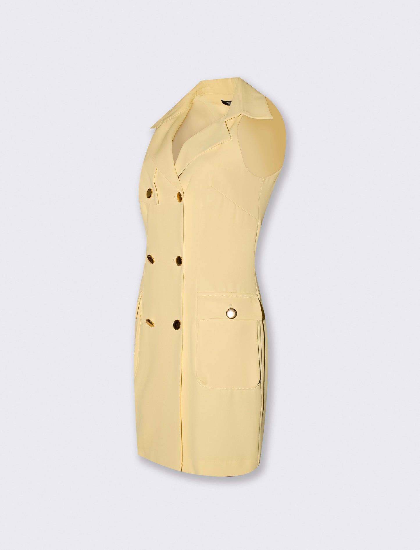 Vestito mini a portafoglio - Giallo