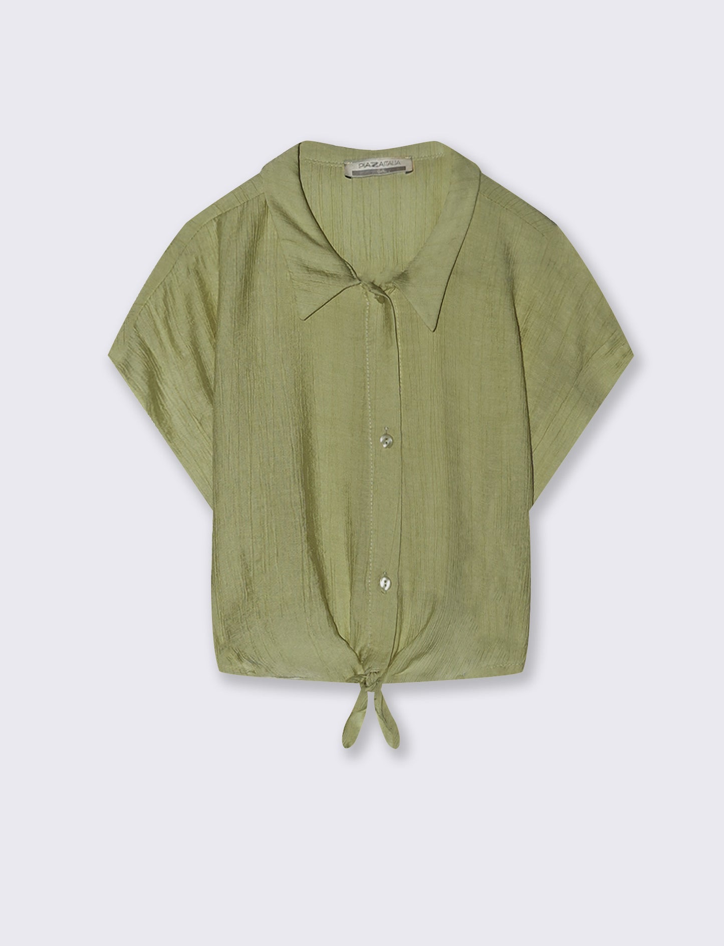 Camicia con nodo - Verde