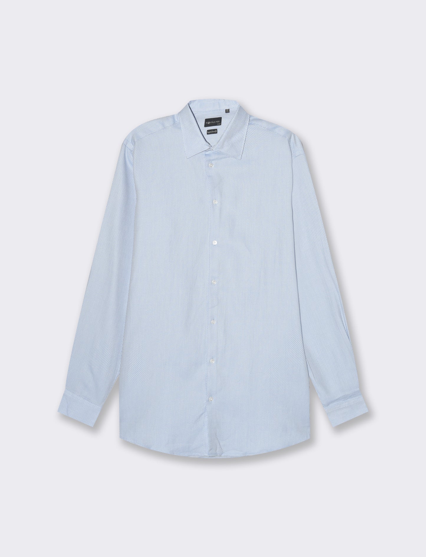 Structured Cotton Formal Shirt with French Collar - Regular Fit - Sky blue