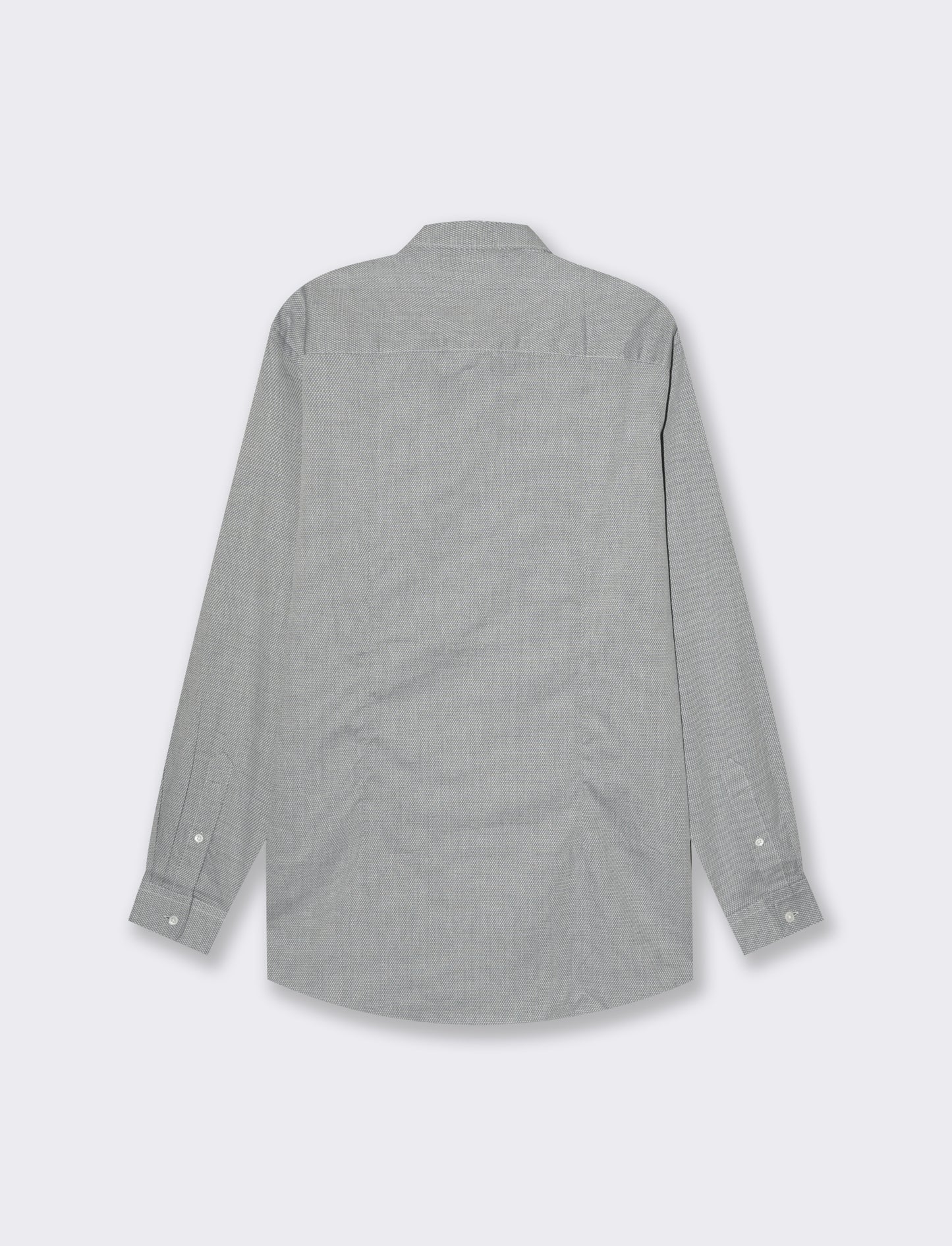 Structured Cotton Formal Shirt with French Collar - Regular Fit - Grey