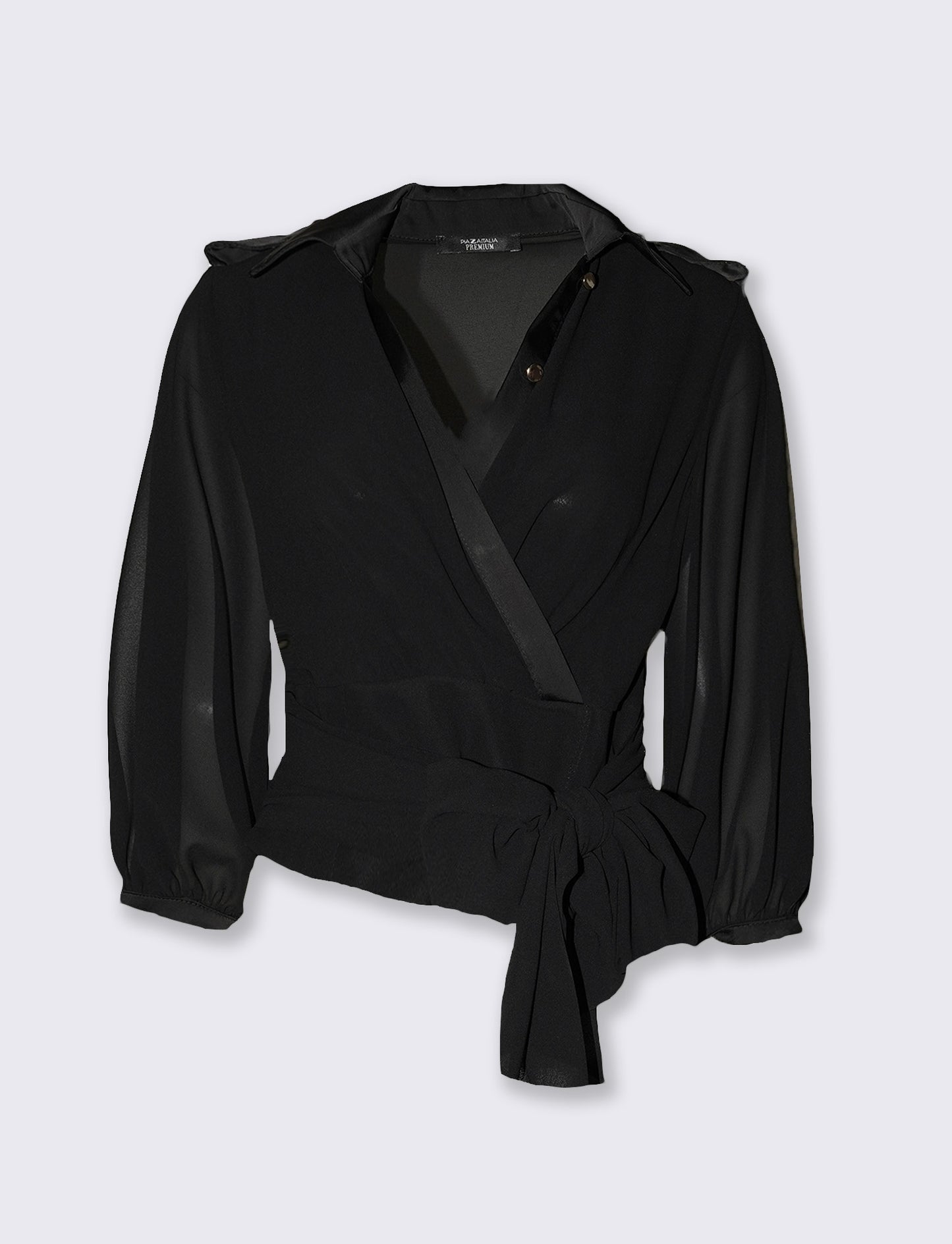 Casacca incrociata - Nero