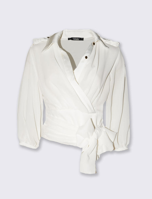 Casacca incrociata - Bianco