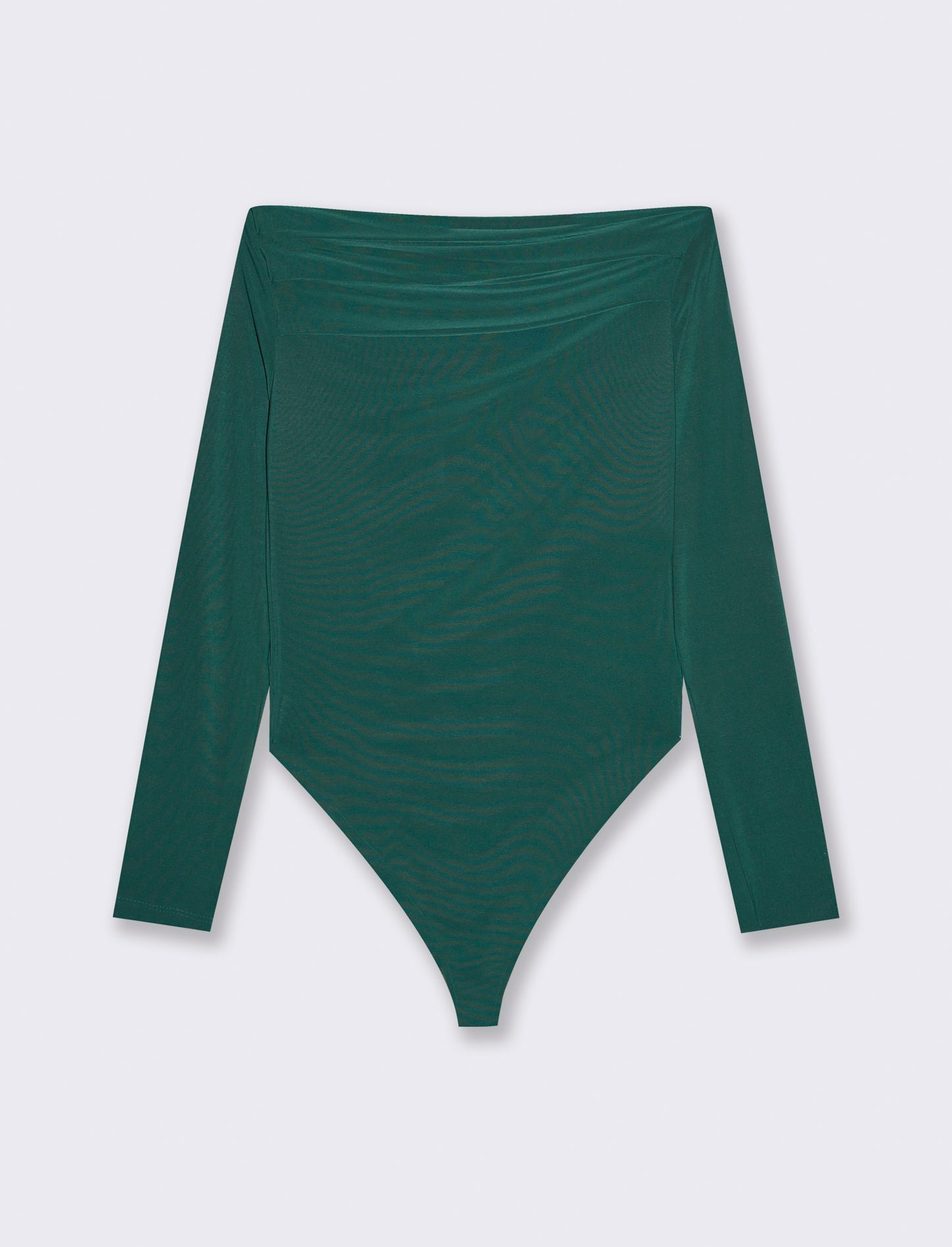 Body con scollo a barca - Verde