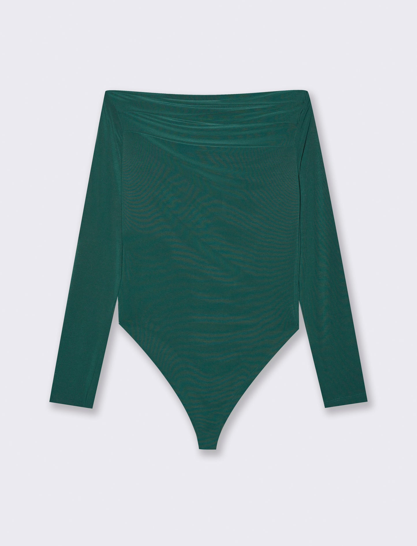 Body con scollo a barca - Verde