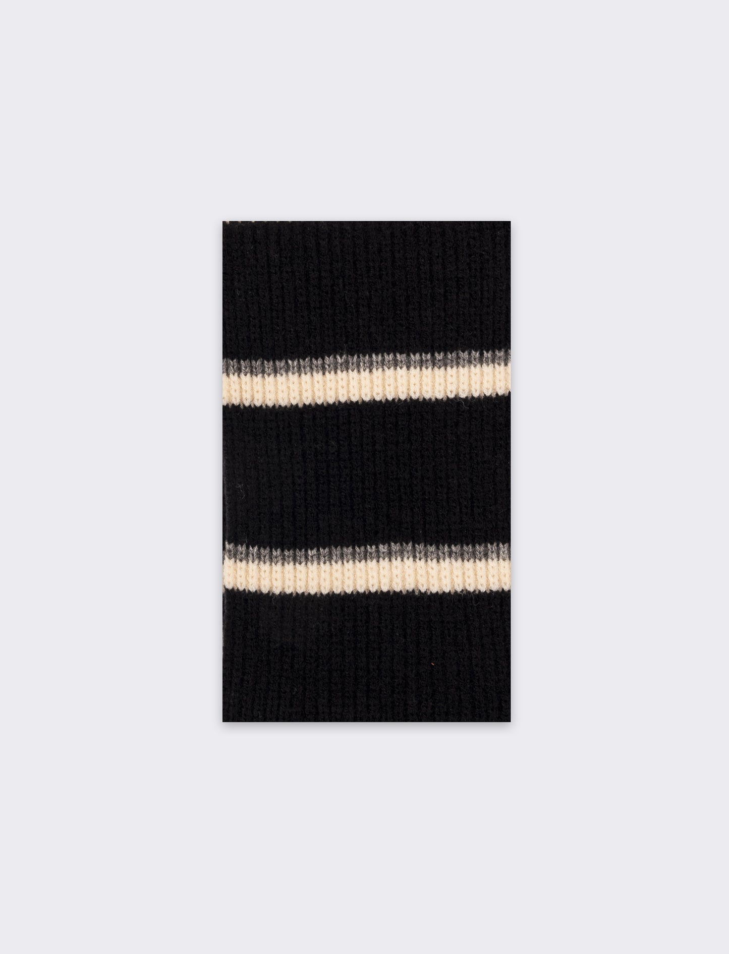 Sciarpa a righe in maglia bambino - Nero
