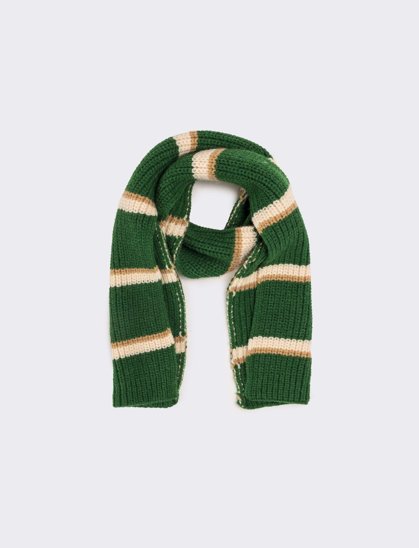 Sciarpa a righe in maglia bambino - Verde