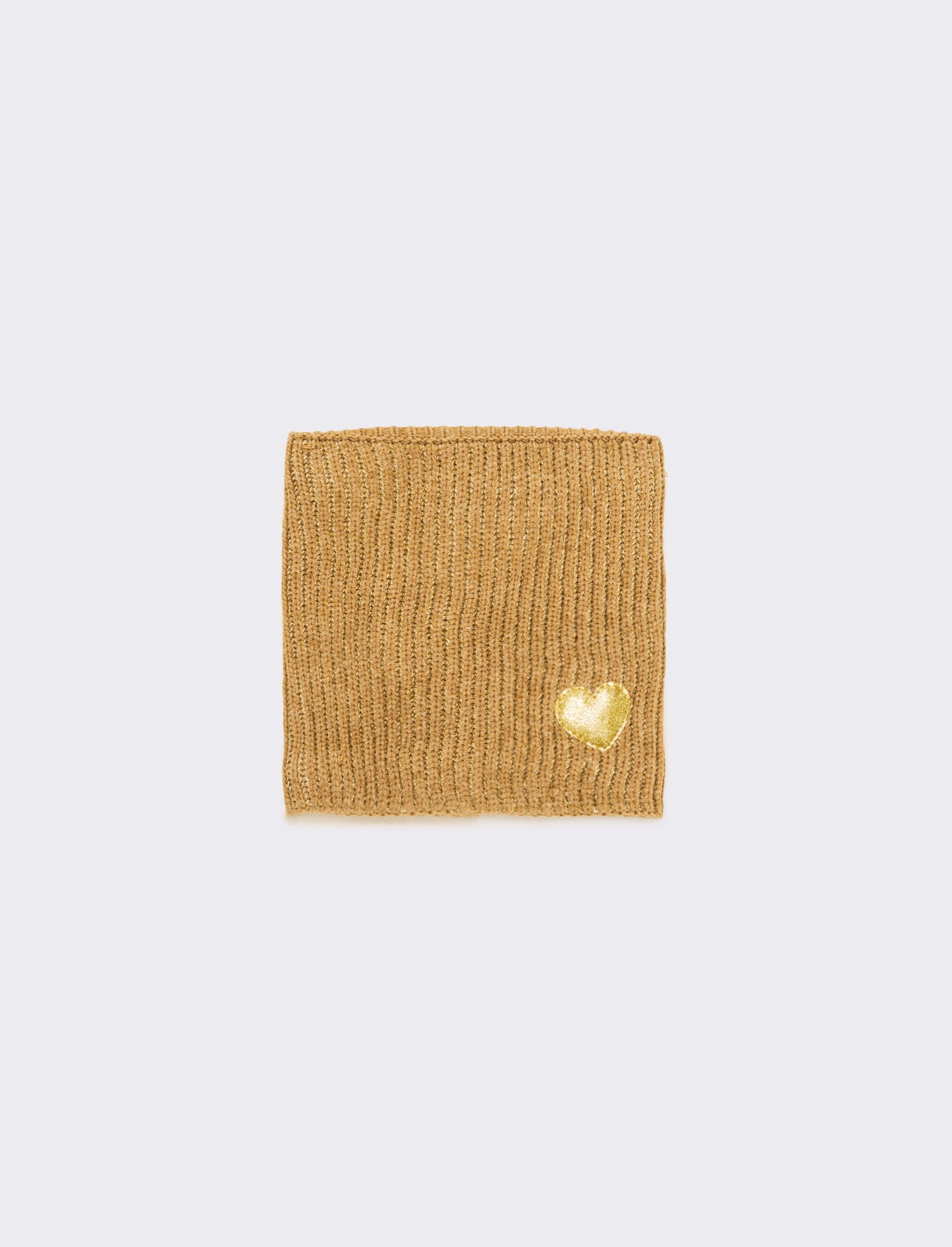 Sciarpa collo con cuore glitter - Beige
