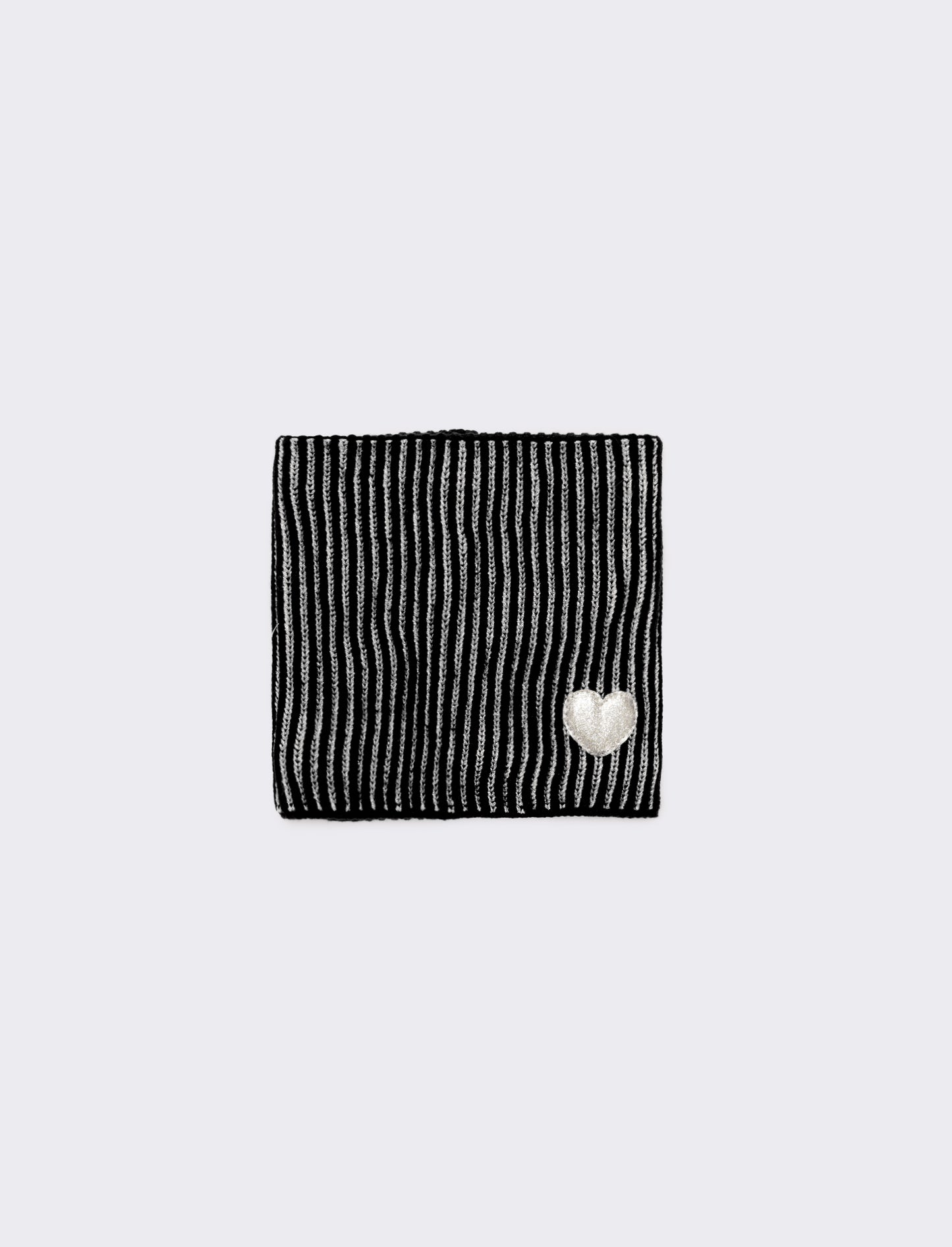 Sciarpa collo con cuore glitter - Nero