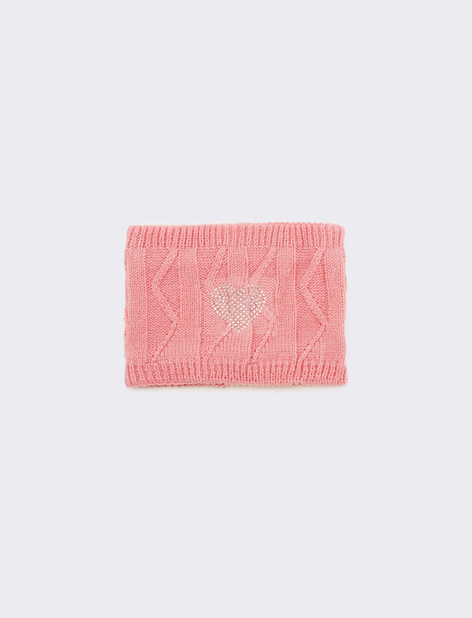Sciarpa collo con borchiette - Rosa