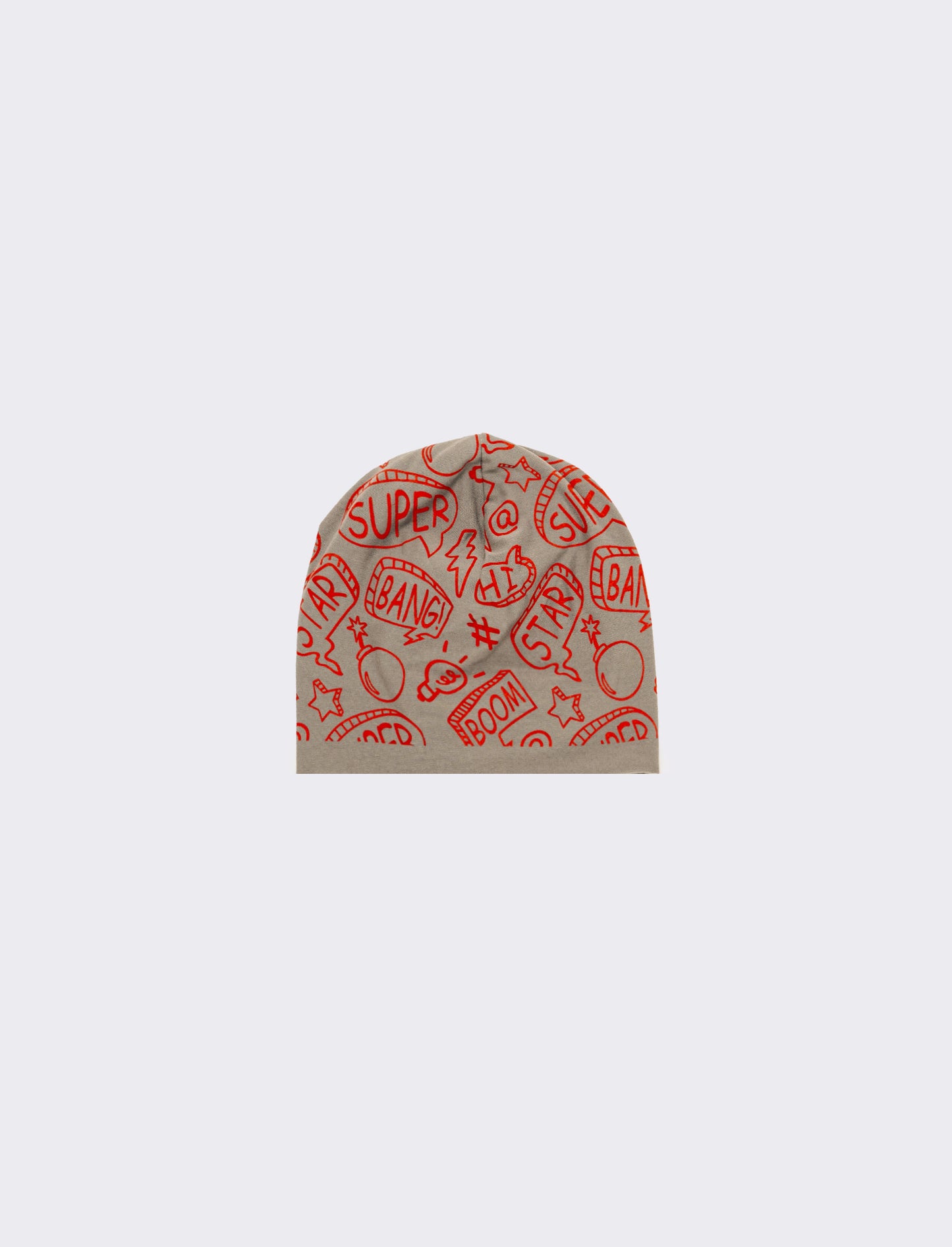 Cappello cuffia con stampa stelle - Rosso