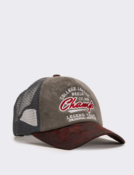 Cappello baseball con retina - Nero