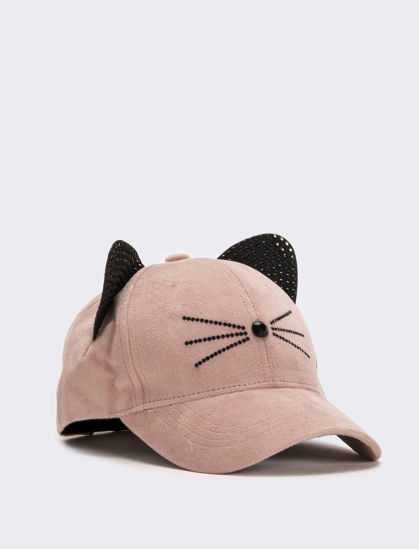 Cappello baseball gattina con strass - Rosa