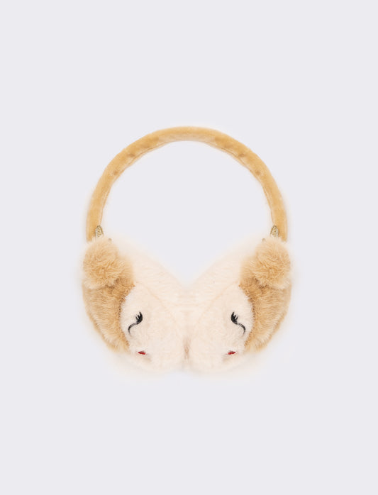 Copriorecchie bambina renna - Beige