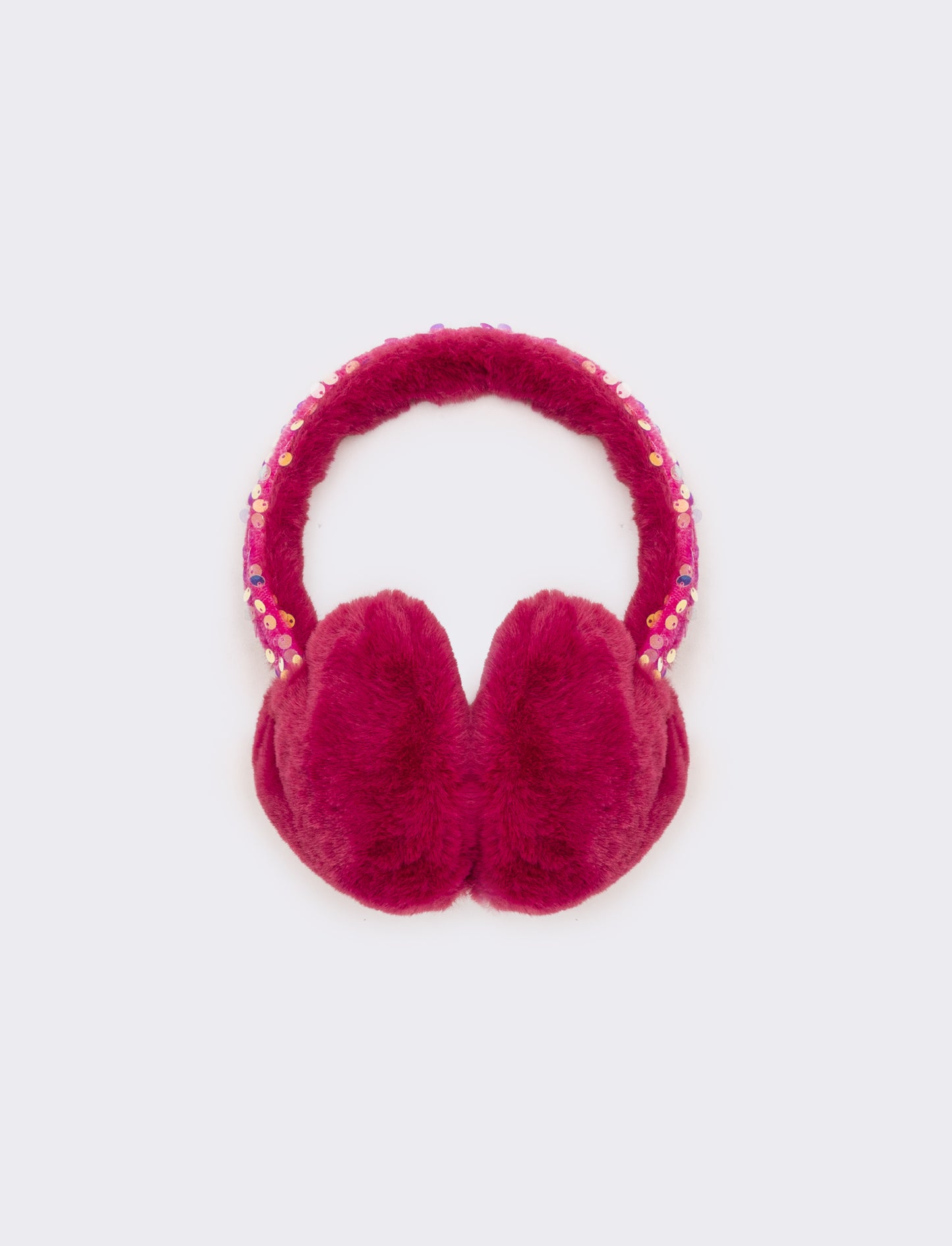Copriorecchie cuore con paillettes - Bordeaux