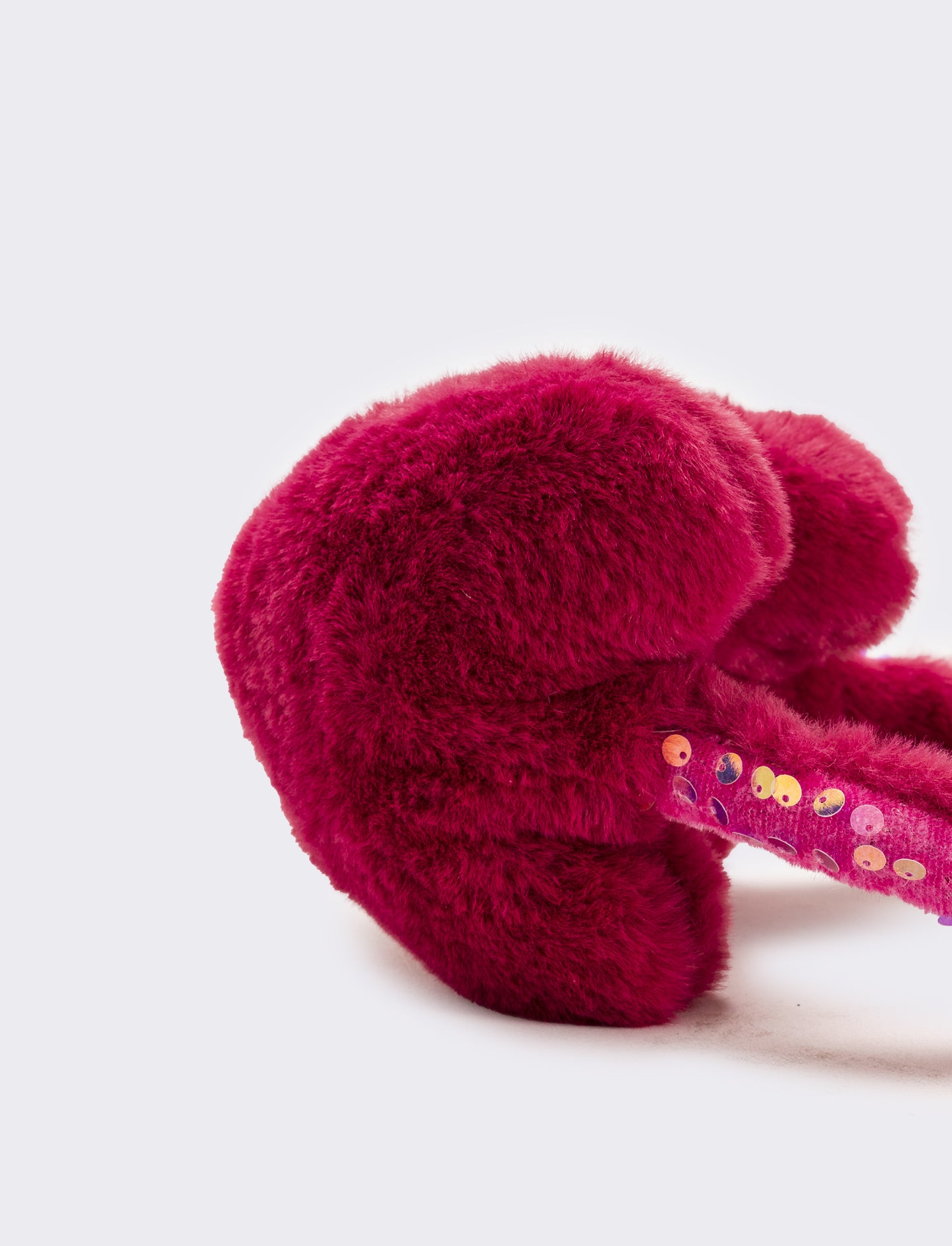 Copriorecchie cuore con paillettes - Bordeaux