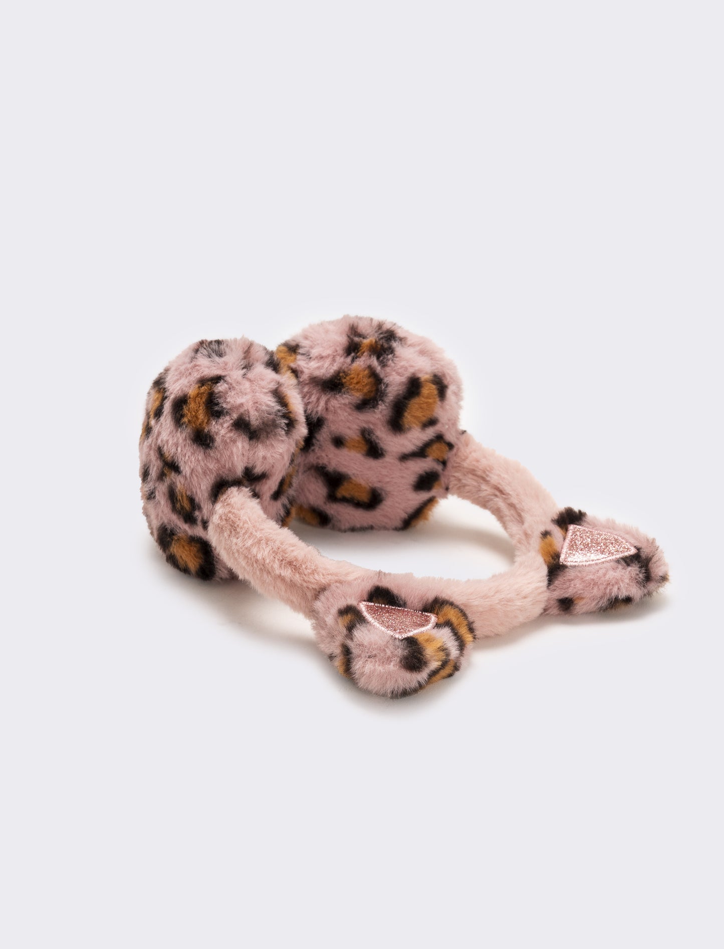 Copriorecchie leopardato con orecchie - Rosa