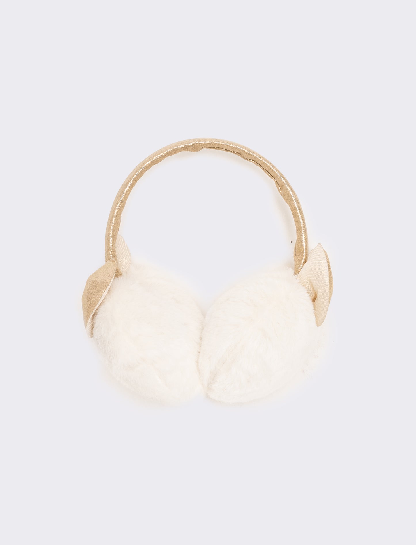 Copriorecchie con fiocco bambina - Oro