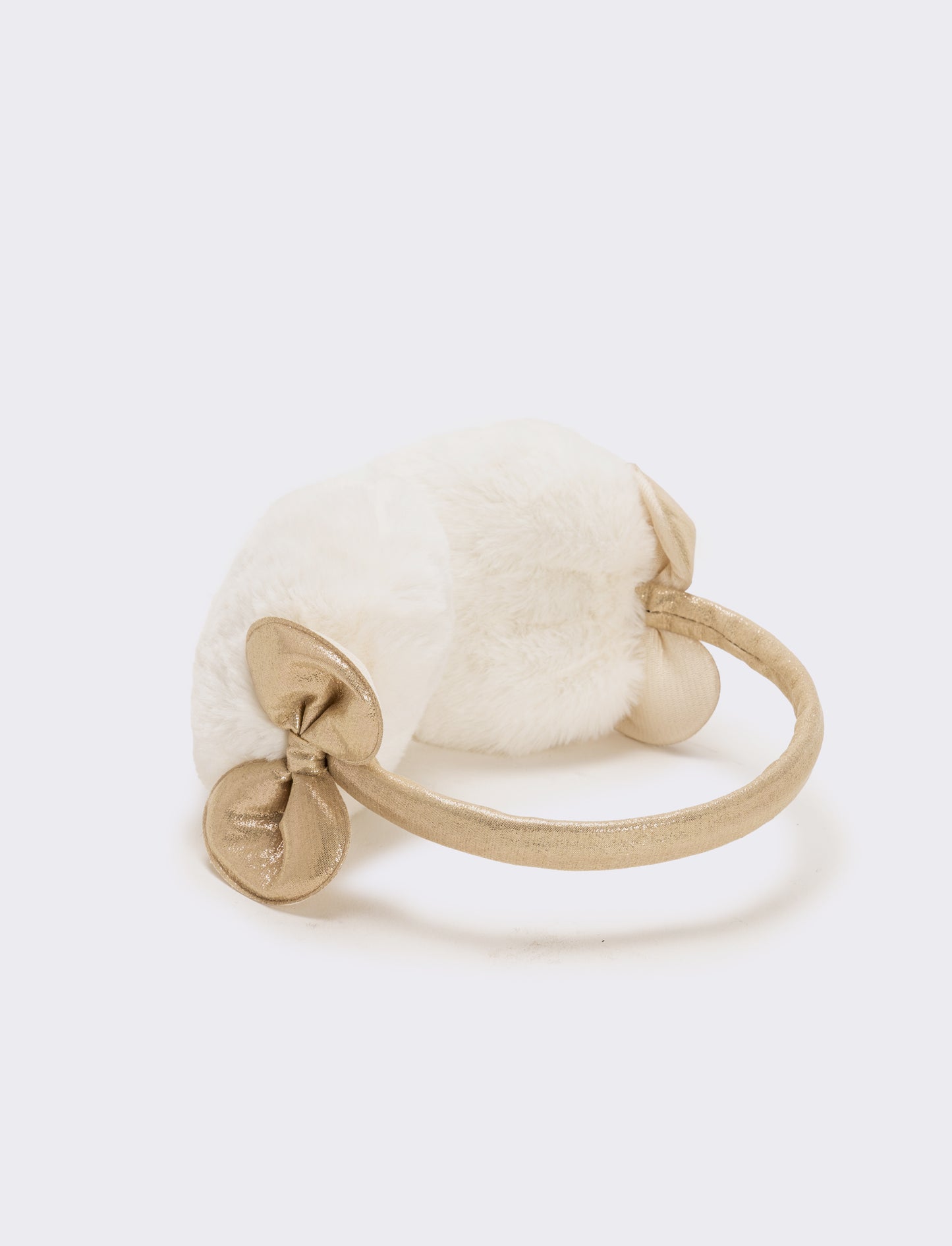 Copriorecchie con fiocco bambina - Oro