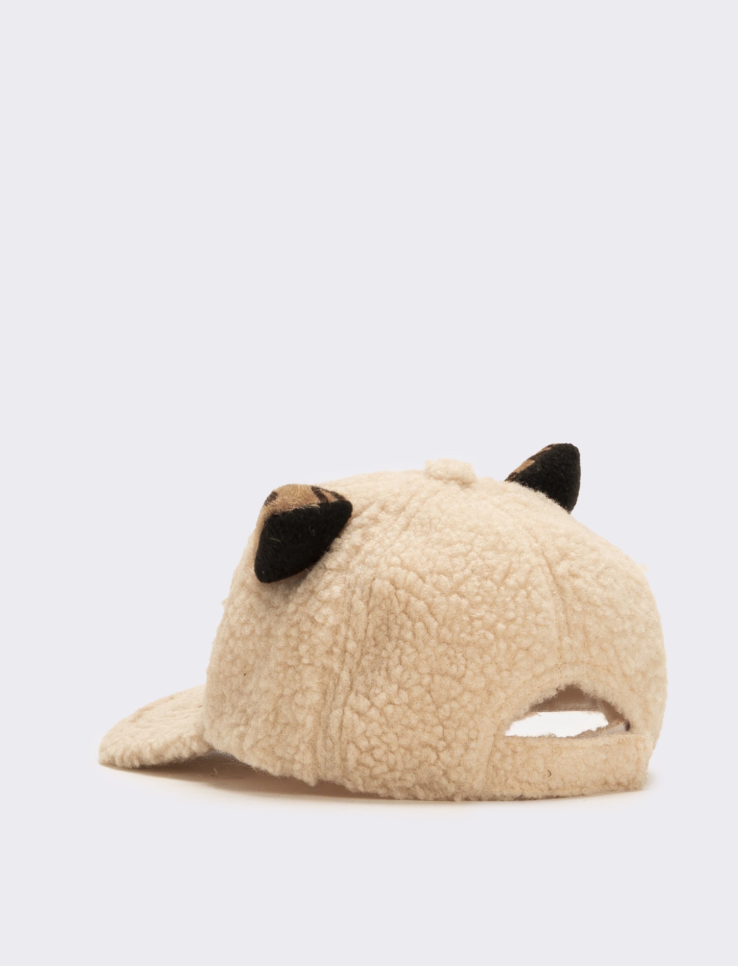 Cappello baseball con orecchie leopardate - Bianco sporco