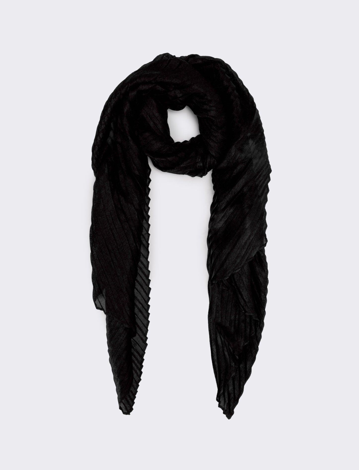 Foulard plissettato largo donna - Nero