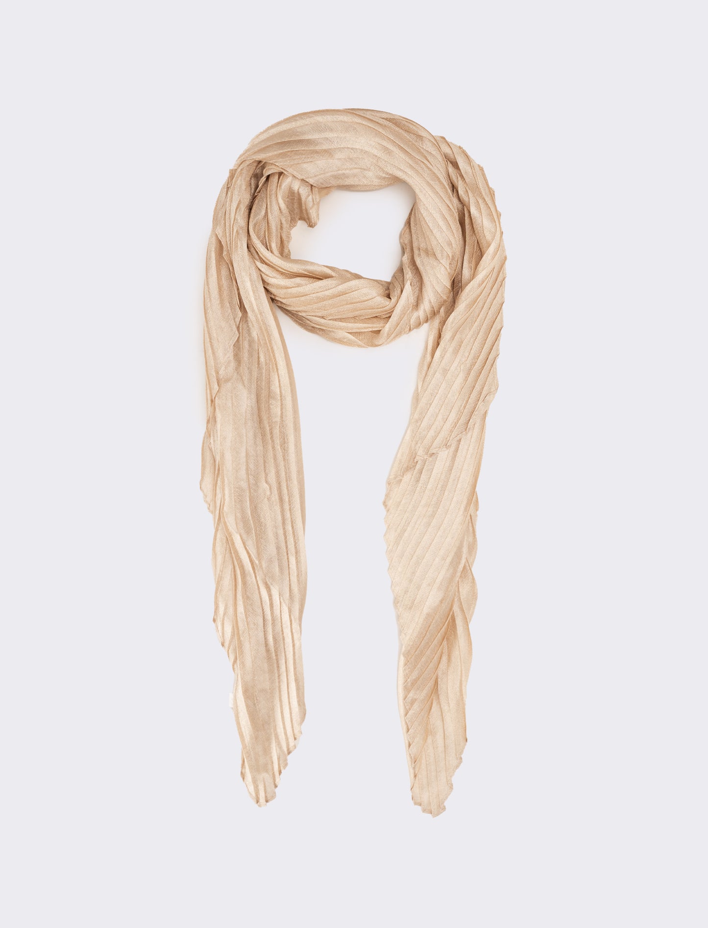 Foulard plissettato largo donna - Bianco sporco
