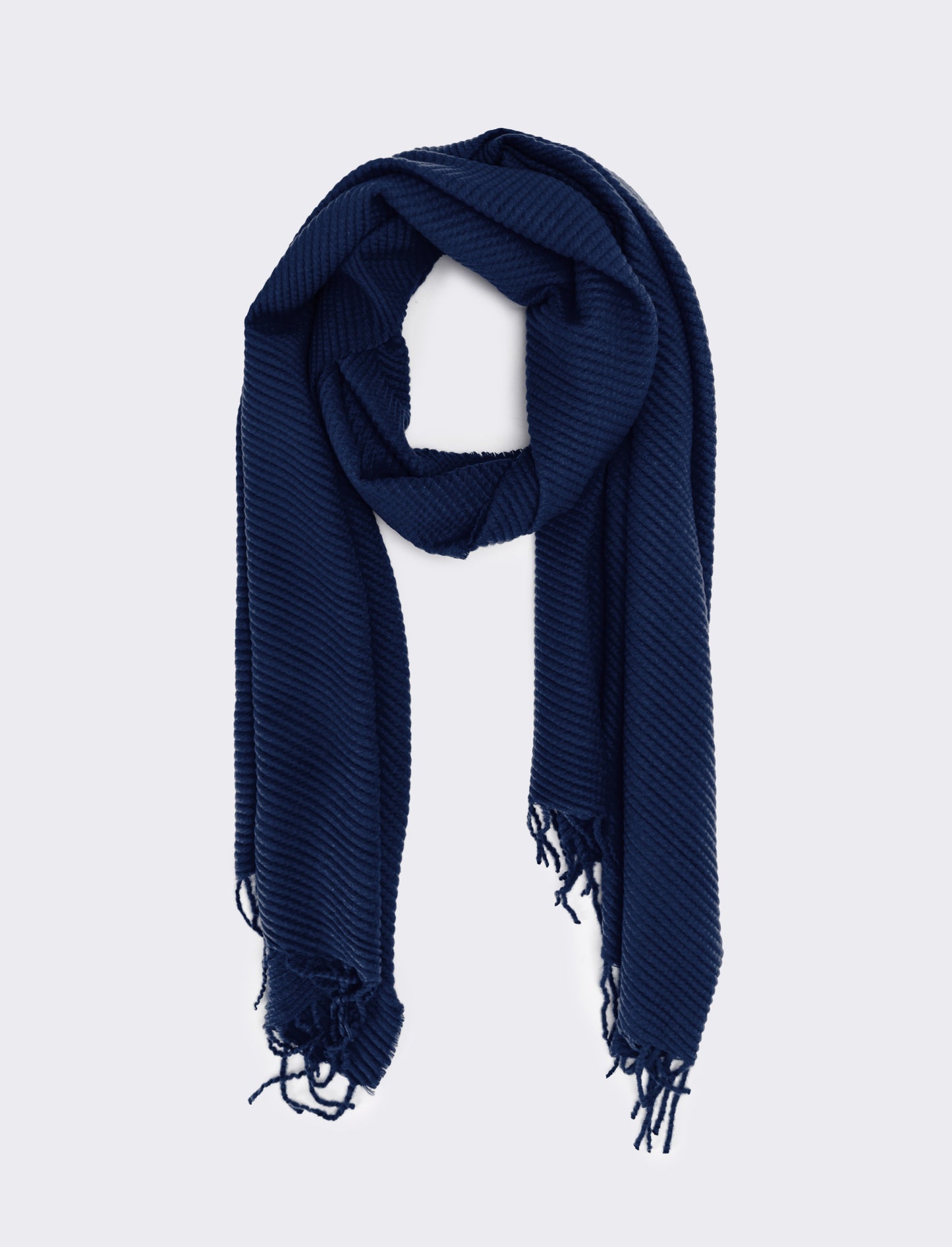 Sciarpa plissettata donna - Blu