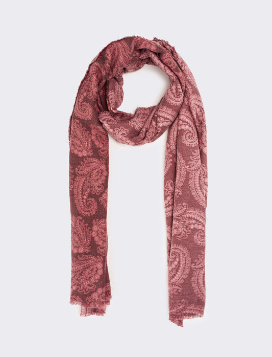 Foulard paisley donna - Rosso