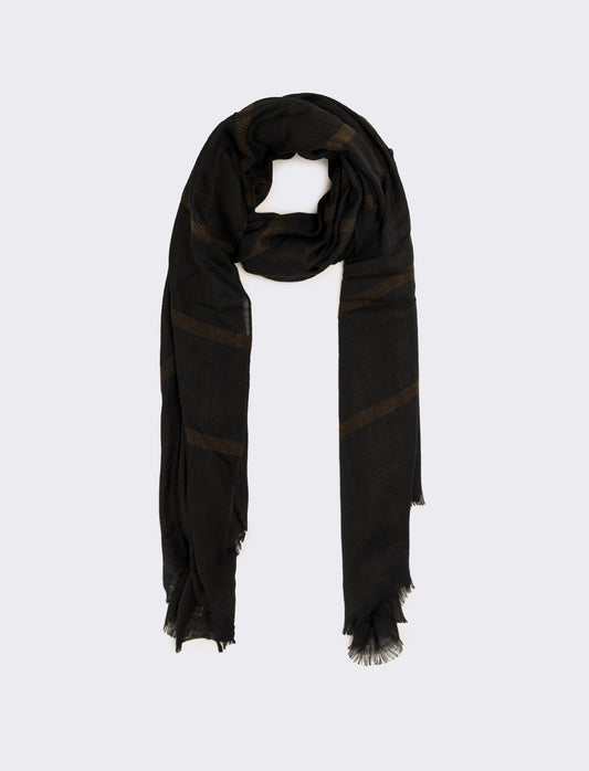 Foulard righe uomo - Nero